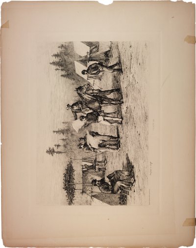 Aviser i leiren, 1876 av Edwin Austin Forbes