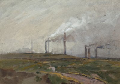 Kveldslandskap (akvarell på papir) av Edwin Butler Bayliss