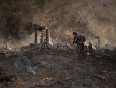 I det svarte landet, ca. 1900–36 (olje på plate) av Edwin Butler Bayliss