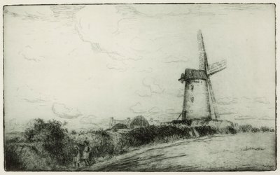 Vindmøllen (etsing) av Edwin Butler Bayliss
