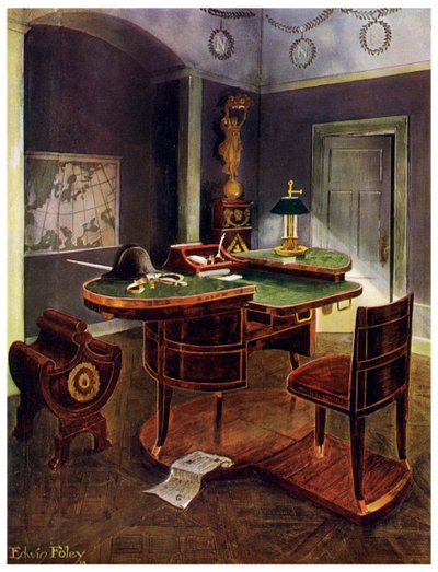 Kampanjebord til Napoleon I, Chateau de la Malmaison, Frankrike, 1911-1912. av Edwin Foley