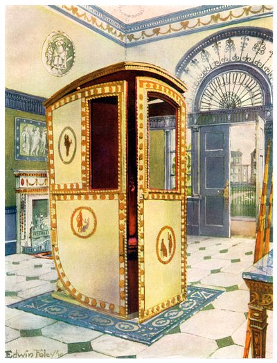 Lakkert og lakkert sedanstol med hvelvet topp, 1911-1912. av Edwin Foley
