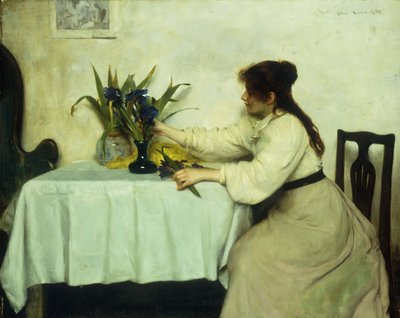 Arrangere blomstene, 1897 av Edwin Harris