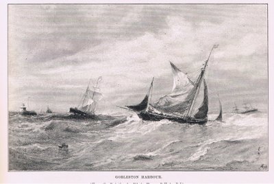 Gorleston havn, fra The Magazine of Art 1893, Cassell and Company av Edwin Hayes