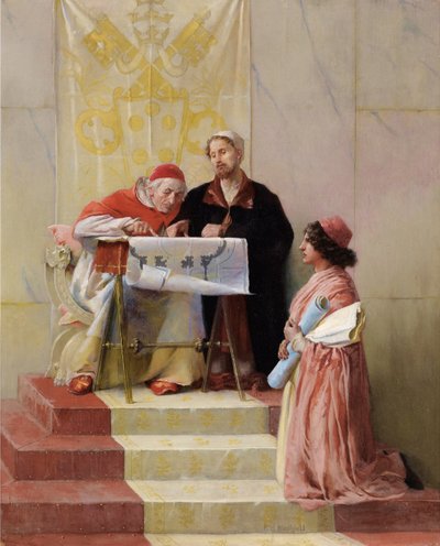 Bramante viser planer for basilikaen St. Peter til paven av Edwin Howland Blashfield