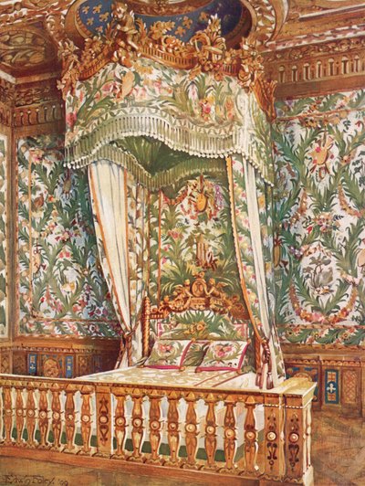 Forgylt statsseng til dronning Marie Antoinette av Edwin John Foley