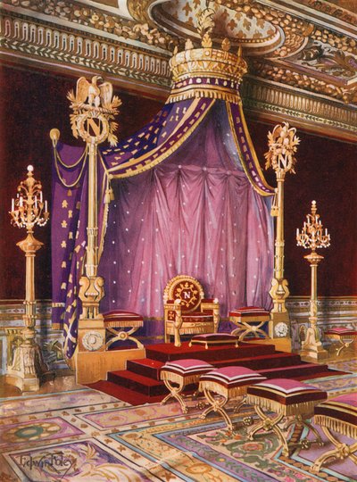 Salle du Trone i slottet i Fontainebleau av Edwin John Foley