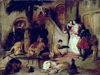 En gårdsplass i gammel tid av Edwin Landseer