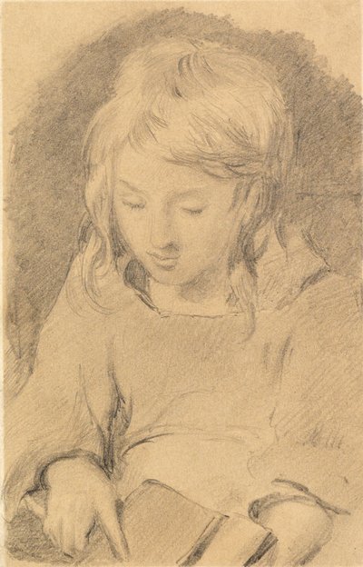 En ung jente som karder ull av Edwin Landseer