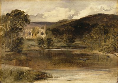 Bolton Abbey, Yorkshire (olje på panel) av Edwin Landseer