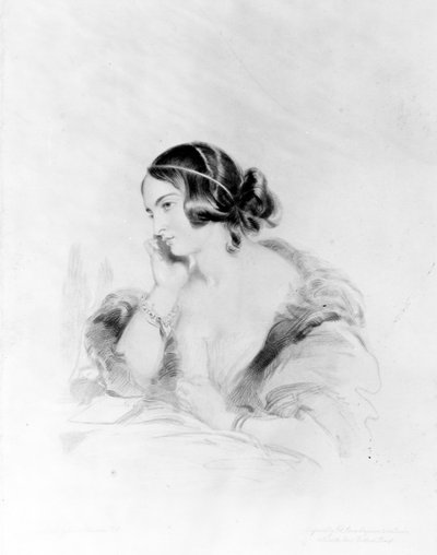 Caroline Norton, gravert av Frederick Christian Lewis, 1838 av Edwin Landseer