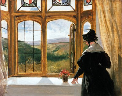 Hertuginnen av Abercorn ser ut av et vindu av Edwin Landseer