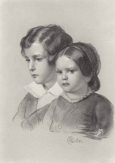 Gutt og Lassie av Edwin Landseer