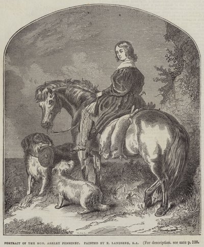 Portrett av ærede Ashley Ponsonby av Edwin Landseer