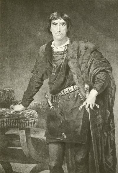 Mr Henry Irving som Hamlet (gravyr) av Edwin Longsden Long