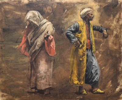 Studie av to figurer, ca. 1878. av Edwin Lord Weeks