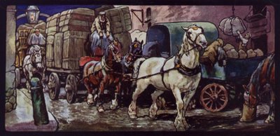 Clydesdale-hester på jobb av Edwin Noble