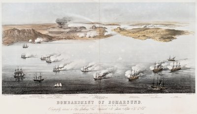 Bombardement av Bomarsund, 1854 av Edwin Thomas Dolby