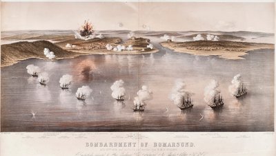 Bombardement av Bomarsund, 1854 av Edwin Thomas Dolby