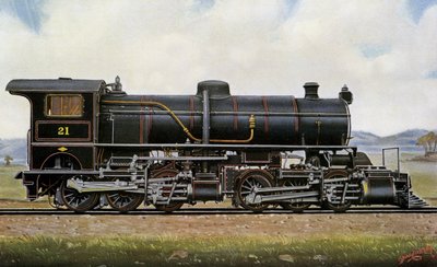 Damplokomotiv nr. 21. Blant mongolene: Mallet Compound Service i Khingan-fjellene, Peking - Kalgang Railway av Edwin Thomas Rudd
