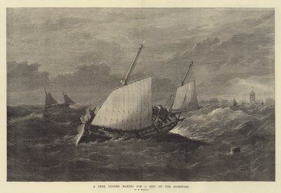 En avtale Lugger gjør for et skip på Goodwins av Edwin Weedon