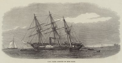 HMS Racer grunnstøtt på Ryde Sands av Edwin Weedon