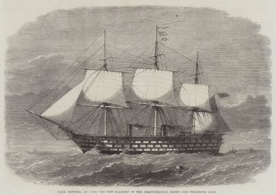 HMS Victoria, 102 kanoner, Middelhavsflåtens nye flaggskip av Edwin Weedon