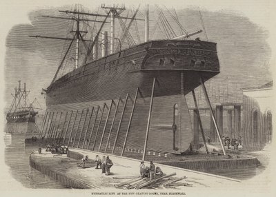 Hydraulisk heis ved New Graving-Docks, nær Blackwall av Edwin Weedon
