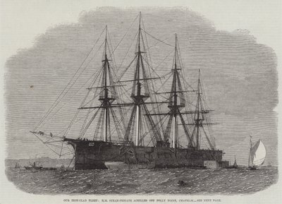 Vår jernkledde flåte, HM Steam-Frigat Achilles utenfor Folly Point, Chatham av Edwin Weedon
