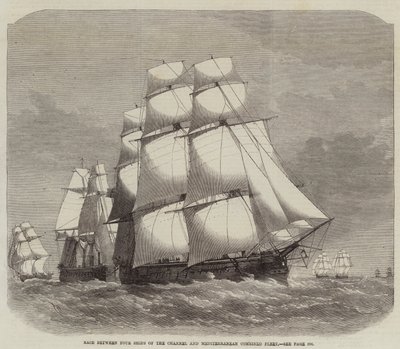 Kappløp mellom Four Ships of the Channel og Mediterranean Combined Fleet av Edwin Weedon