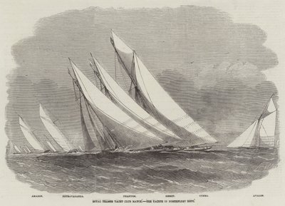 Royal Thames Yacht Club Match, yachter i Northfleet Hope av Edwin Weedon