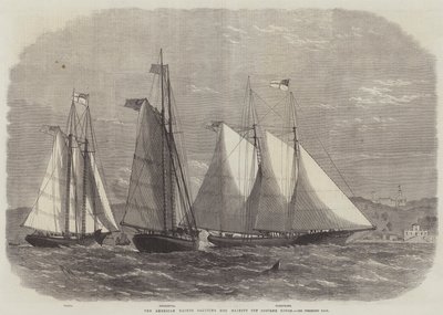 The American Yachts hilser Hennes Majestet utenfor Osborne House av Edwin Weedon