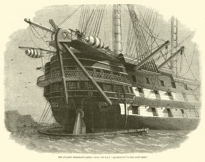 The Atlantic Telegraph Cable, Stern fra HMS Agamemnon av Edwin Weedon