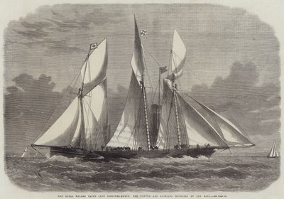 Royal Thames Yacht Club Schooner-Match, Xantha og Gloriana-rundingen ved Nore av Edwin Weedon