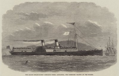 Saloon Steam-Packet Companys fartøy Alexandra, for passasjertrafikk på Themsen av Edwin Weedon