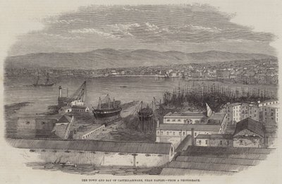 Byen og Castellammare-bukten, nær Napoli av Edwin Weedon
