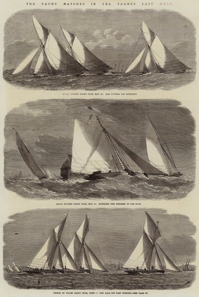 Yacht-kampene i Themsen forrige uke av Edwin Weedon