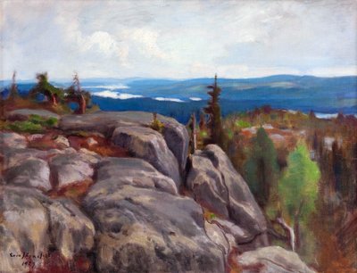 Landskap (Maisema fra Koli) - Paysage de Koli - par Eero (Erik) Jarnefelt (Jaernefelt) (1863-1937) av Eero Järnefelt