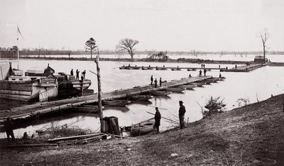 Pontoon Bridge, 1861-65. av Egbert Guy Fowx