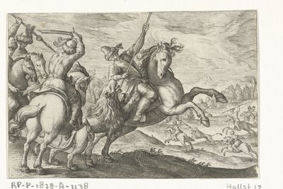 løvejakt Jaktscener (serietittel) Icones Venantum Arter Varias Representantes (serietittel) av Egbert Jansz.