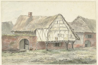 Gård med mur av Egbert van Drielst