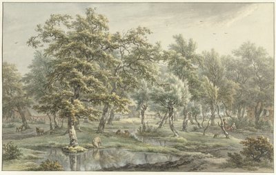 Landskap i Eext (Drenthe-provinsen) Face in the Eext (Drenthe) av Egbert van Drielst