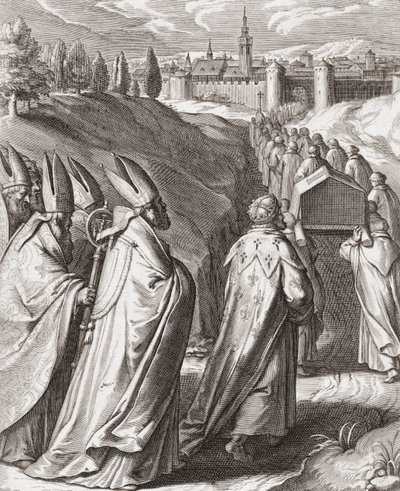 Begravelsesprosesjon av St Thomas Aquinas av Egbert van Panderen