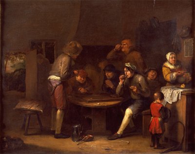 Interiør i et våningshus, 1677 av Egbert van the Elder Heemskerck