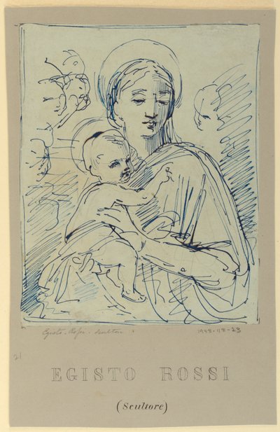Madonna og barn av Egisto Rossi