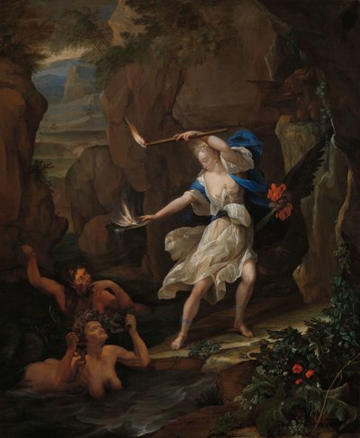 Circe straffer Glaucus ved å gjøre Scylla til et monster Circe Punishing Glaucus ved å forvandle Scylla til et monster av Eglon van der Neer