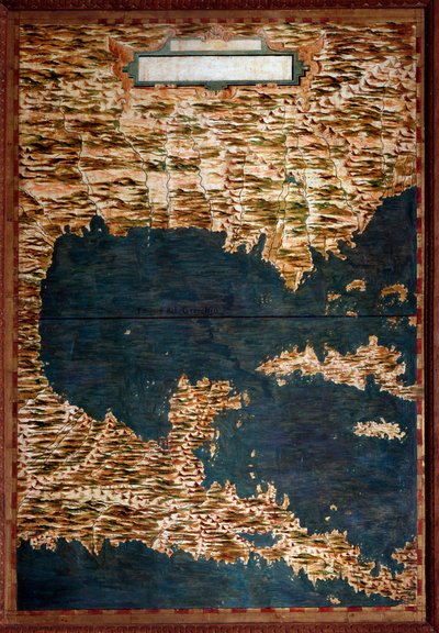 Mexico, Cuba, Florida og Jamaica Kart laget av Egnazio Danti (1536-1586) matematiker, kosmograf og italiensk arkitekt. Rundt 1567. Firenze, Palazzo Vecchio, Sala del Mappamondo av Egnazio Danti