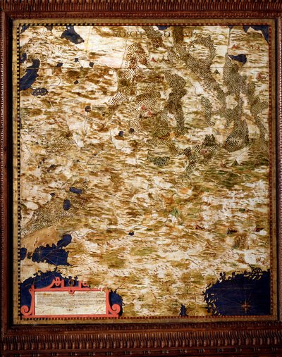 Moskva-regionen Kart av Egnazio Danti (1536-1586) matematiker, kosmograf og italiensk arkitekt. Rundt 1567. Firenze, Palazzo Vecchio, Sala del Mappamondo av Egnazio Danti
