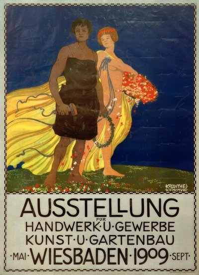 Utstilling for håndverk og handel, kunst og hagebruk, Wiesbaden av Egon Josef Kossuth
