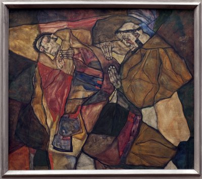 Smerte. Maleri av Egon Schiele (1890-1918), Olje på lerret 1912. Østerriksk kunst, 1900-tallet. Neue Pinakothek, München (Tyskland). av Egon Schiele